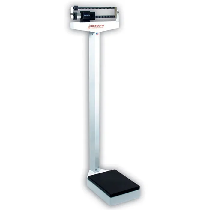 Detecto Eye-Level Physician Scale – White, 440 lb x 4 oz / 200 kg x 100 g