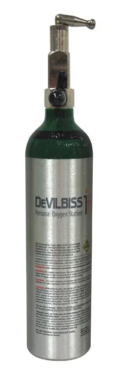 DeVilbiss Healthcare 870 Post Valve Oxygen Cylinder, M6 Cylinder