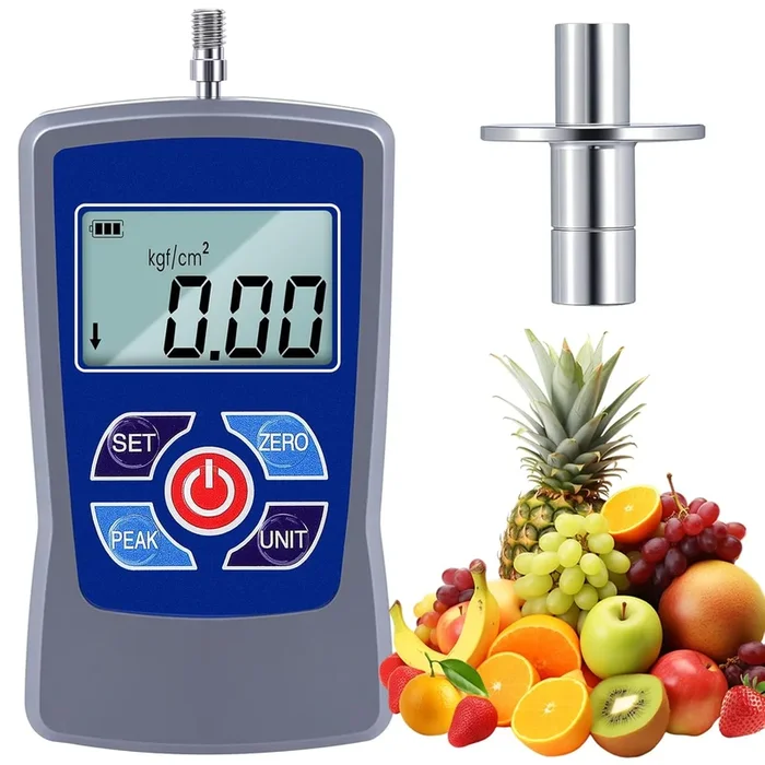 Digital Fruit Penetrometer | Handheld Hardness Tester with Pressure Foot for Fruit Maturity & Firmness Detection