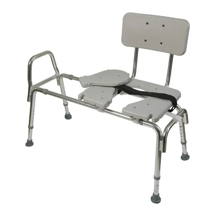 DMI® Sliding Bariatric Transfer Shower Bench with Cut-Out Seat