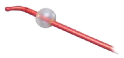 Dover™ Hydrogel Coated Latex Foley Catheter, Red Latex, Radiopaque, Coudé Tip