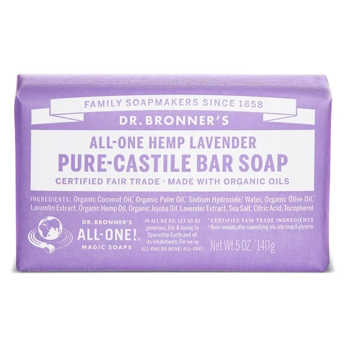 Dr. Bronner’s Organic Lavender Castile Bar Soap (5 oz) #23165