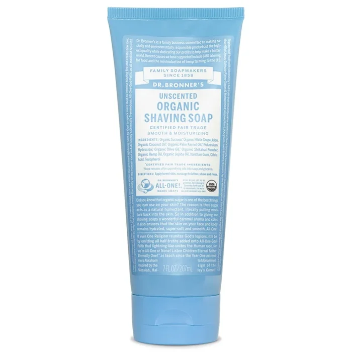 Dr. Bronner’s Unscented Organic Shaving Soap (7 oz) #29325