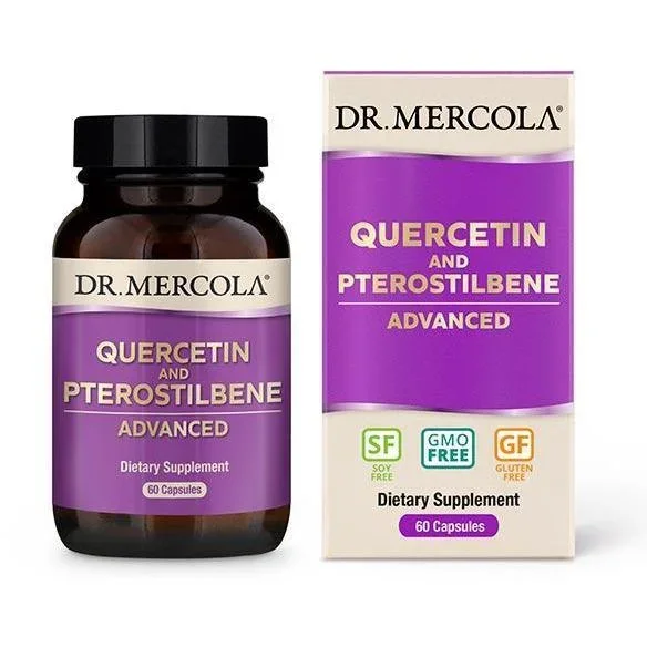 Dr.Mercola Quercetina y Pterostilbene avanzó 60 cápsulas