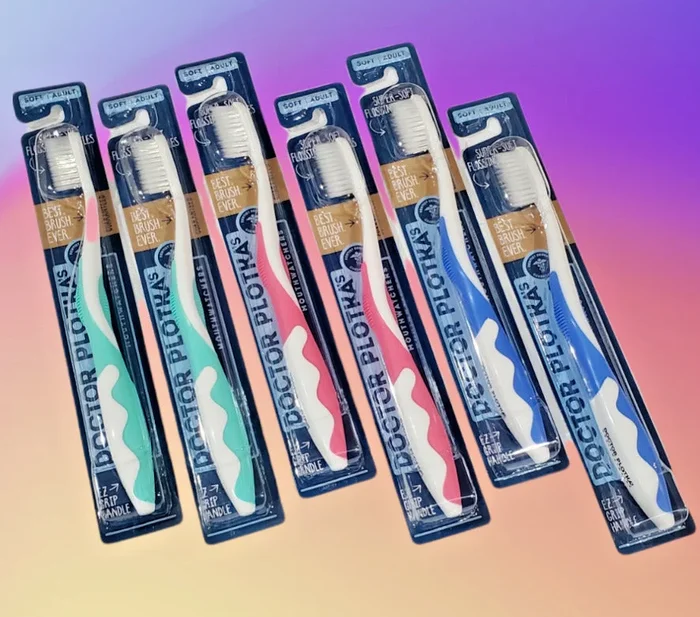Dr. Plotkas Mouthwatchers HG2641793 Adult Blue Toothbrush – Case of 6