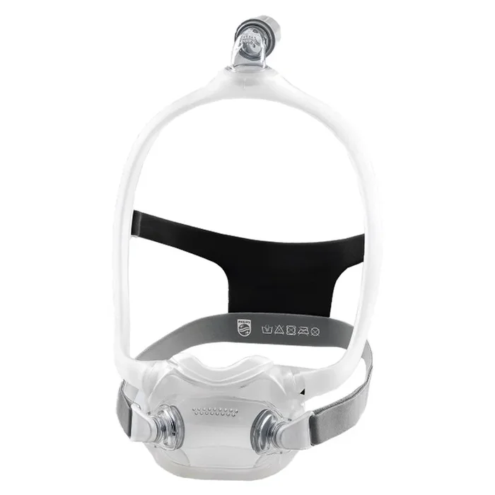 DreamWear Full Face Mask with Medium Wide Cushion, Small and Medium Frame with Headgear