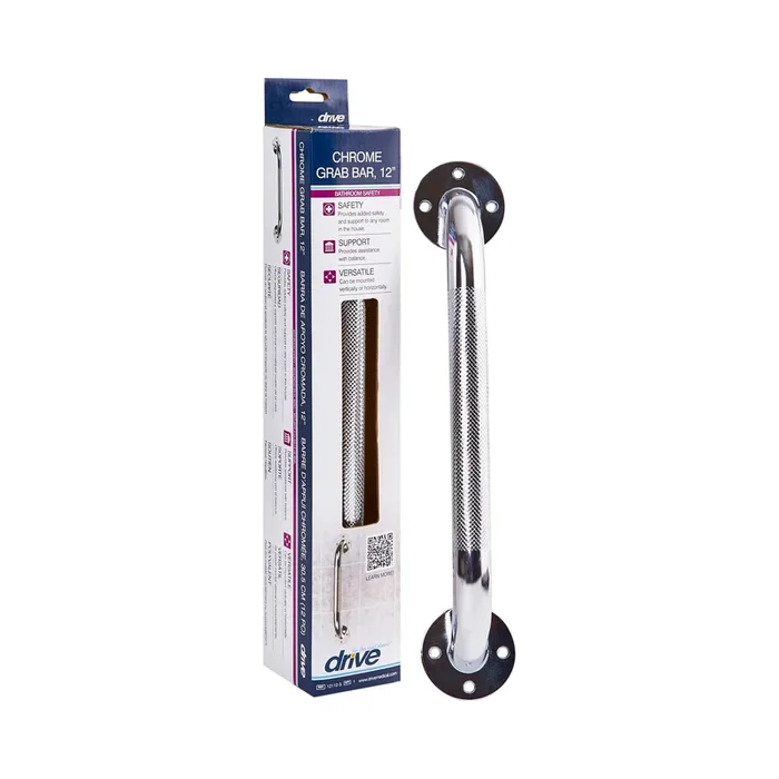 drive Knurled Steel Wall Grab Bar