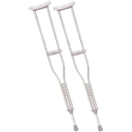 Drive Medical Aluminum Crutches, Latex Free, Fits Adults 5’2″-5’10”
