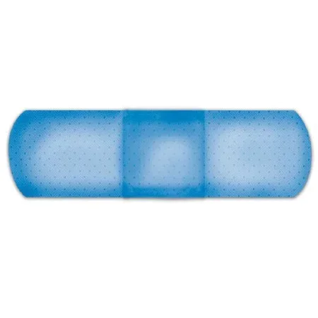 Dukal American White Cross First Aid Metal Detectable Adhesive Strip 1 X 3 Inch Fabric Rectangle Blue Sterile – 1631025