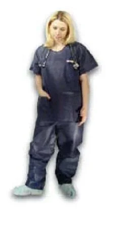 Dukal Scrub Shirt Medium Dark Blue 2 Pockets Short Sleeves Unisex – 375