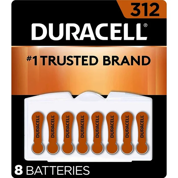 Duracell Hearing Aid Batteries Zinc Air, Size 312