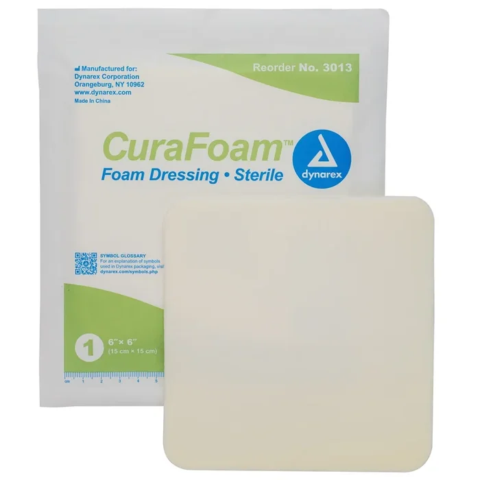 Dynarex CuraFoam Foam Dressing – Sterile, Warm, Moist Healing
