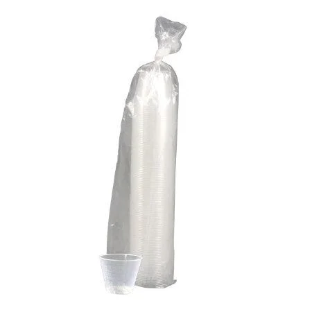 Dynarex Medicine Cup, 1 oz., Clear, Polypropylene, Disposable, Bag of 100