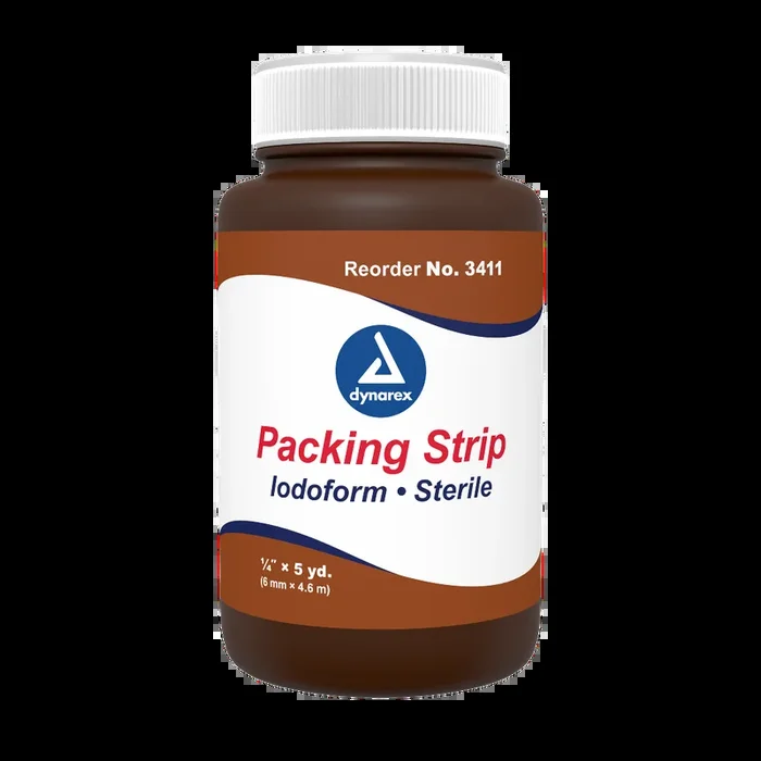 Dynarex Packing Strips – Iodoform – 100% Cotton For Wound Packing