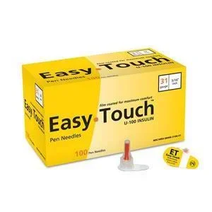 Easy Touch Insulin Pen Needle 32G x 1/4″ (100 count)