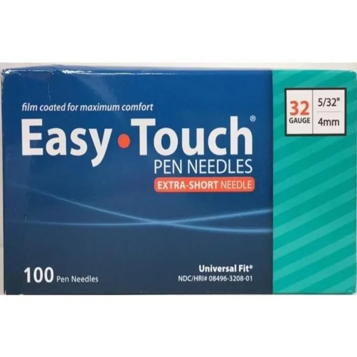 Easy Touch Insulin Pen Needle 32G x 5/32″ (100 count)