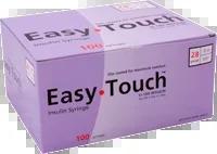 Easy Touch Insulin Syringe 28G x 1/2″, 0.5 mL, (100 count)