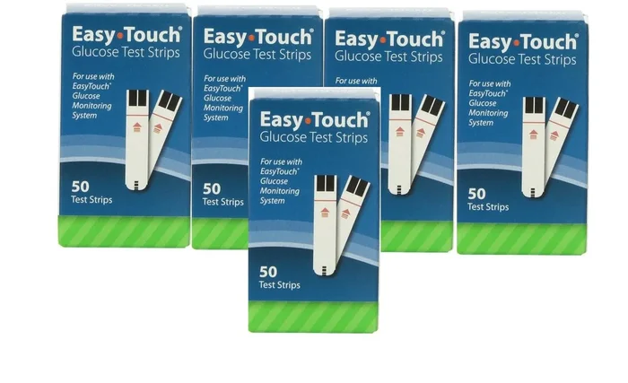 Easy Touch Test Strips, Box of 50, 5 Pack (250 Total)