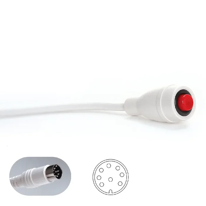 EconoCall Call Cord for Jeron Pro-Alert 640 and Provider 680, 8-pin DIN, white