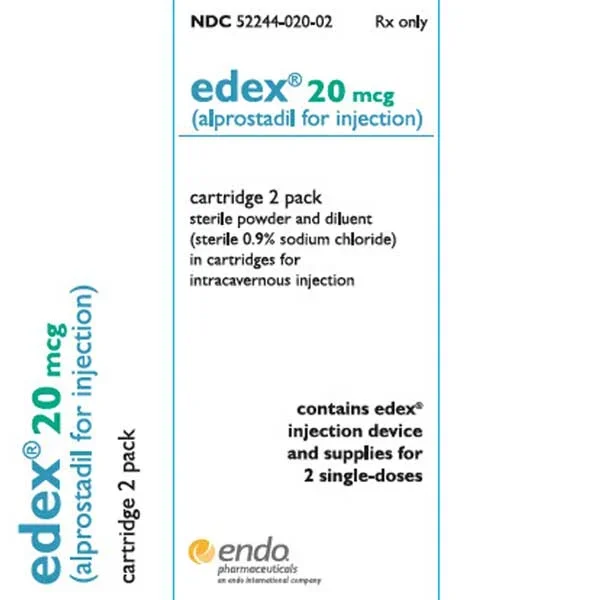 Edex 20 Alprostadil for injection Kit 20 Micrograms, 2 Cartridges (RX)