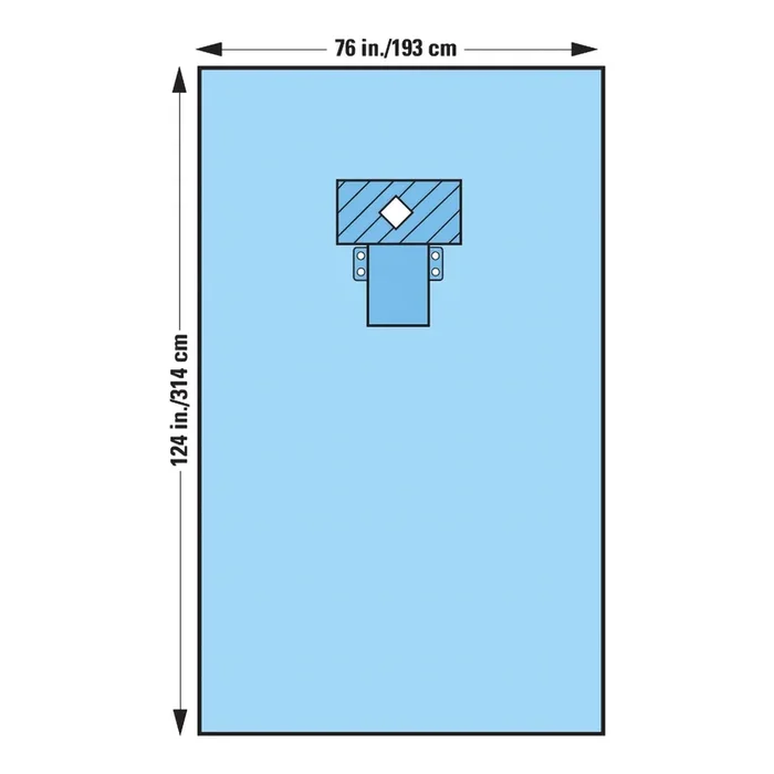 Eent Drape Thyroid Drape 76 W X 124 L Inch Sterile