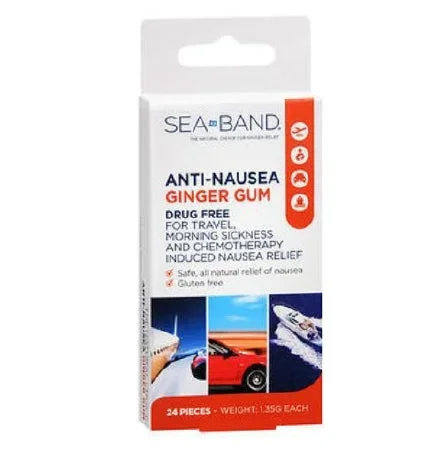 Emerson Healthcare Sea-Band Nausea Relief 25 mg Strength Chewing Gum 24 per Box – 872700003