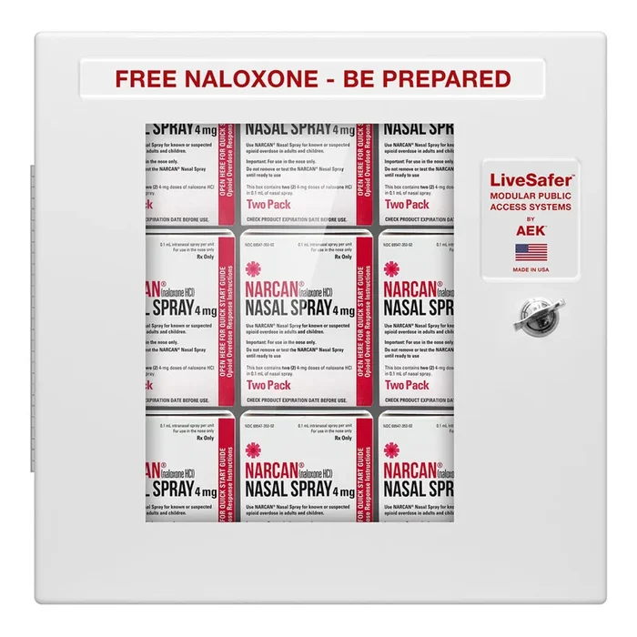 Empty Narcan Indoor Storage Cabinet- Wall Mounted