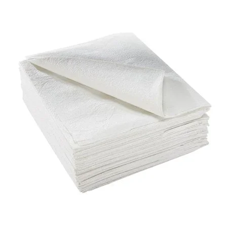 Exam Drape Sheet, White, 40” x 48”, 2-Ply Tissue, Non-Sterile, 100/cs