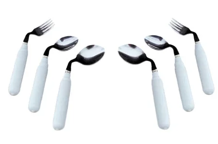 Fabrication Enterprises Comfort Grip Fork Left Hand White Vinyl Coated – 61-0046L