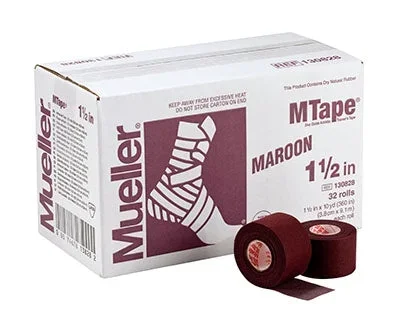 Fabrication Enterprises MTape Athletic Tape Cotton 1-1/2 Inch X 10 Yard Maroon NonSterile – 25-1017