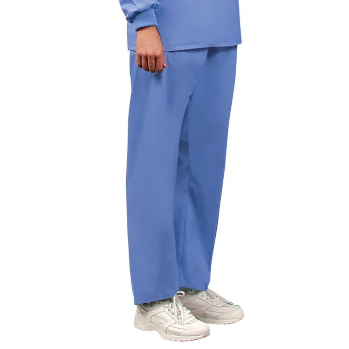 Fashion Seal Healthcare Unisex Fashion Poplin No Pocket Elastic Waist Scrub Pants- Ciel Blue