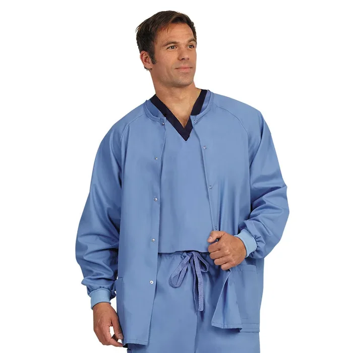 Fashion Seal Healthcare Unisex Fashion Poplin No Pocket Warm-Up – Ciel Blue