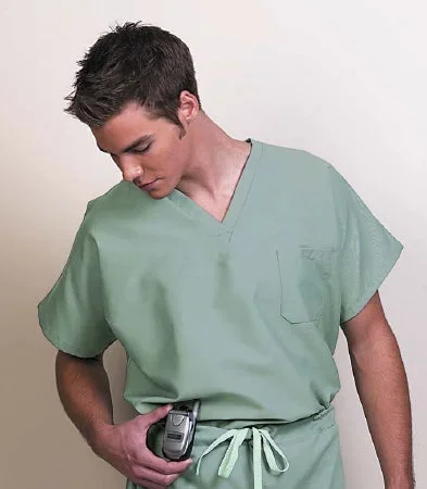 Fashion Seal Uniforms Scrub Shirt 3X-Large Burgundy 1 Pocket Short Sleeves Unisex – 78741-3XL