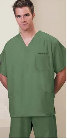 Fashion Seal Uniforms Scrub Shirt 5X-Large Burgundy 3 Pockets Short Set-In Sleeves Unisex – 78761-5XL