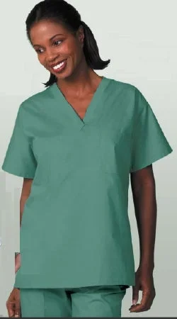 Fashion Seal Uniforms Scrub Shirt Large Gray 1 Pocket Short Set-In Sleeves Unisex – 6787-L