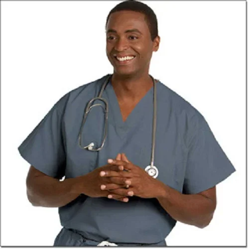Fashion Seal Uniforms Scrub Shirt Large Pewter 1 Pocket Short Sleeves Unisex – 6602-L