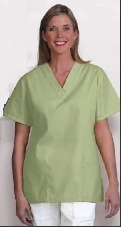 Fashion Seal Uniforms Scrub Shirt X-Large Burgundy 2 Pockets Short Set-In Sleeves Female – 7324-XL