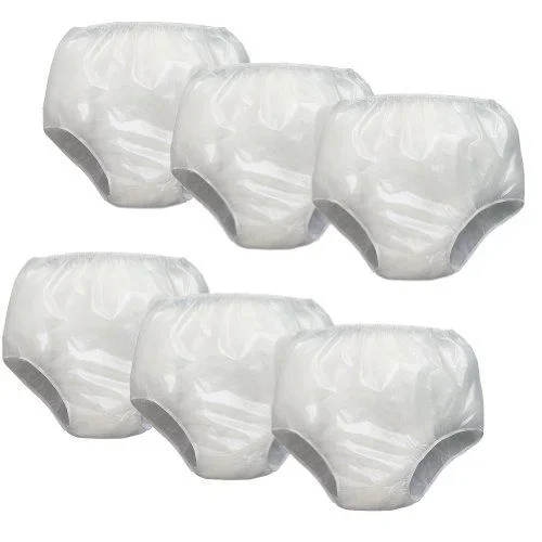 Fiberlinks Vinyl Pull-on Pant 26″ to 34″ Medium, Reusable, Waterproof, Latex-free, Pack of 3