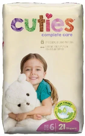 First Quality Cuties Complete Care Baby Diaper Tab Closure Size 6 Disposable Heavy Absorbency – CCC06
