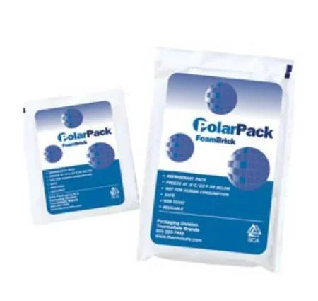 Fisher Scientific ThermoSafe Polar Pack Foam Brick 4-1/2 X 4 X 3/4 Inch, Freezing Point: 0 Degree C, Semi Rigid Refrigerant Gel Pack, 7 oz. – 3530010