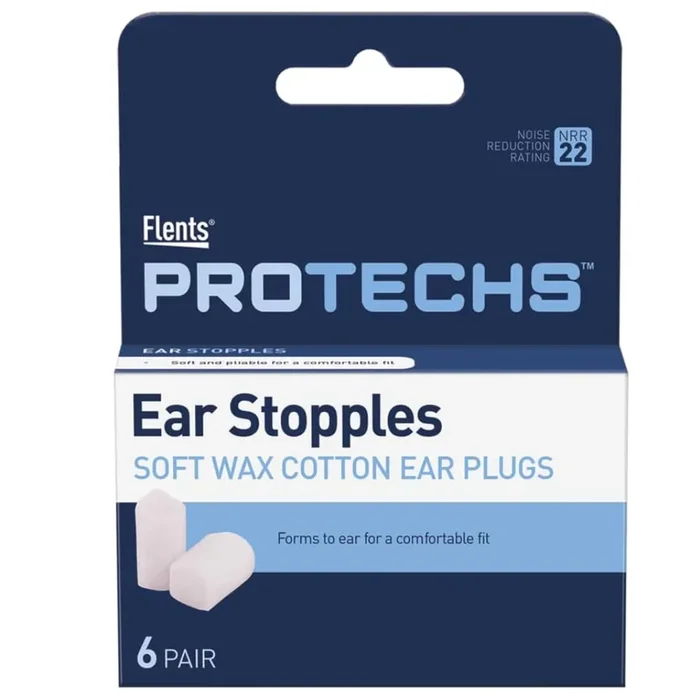 Flents Ear Stopples Soft Wax-Cotton Ear Plugs