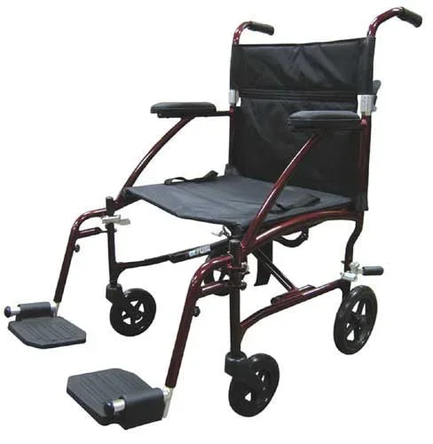 Fly-Lite Transport Chair Burgundy 19