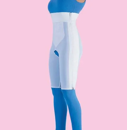 Frank Stubbs Compression Girdle High Waist, Above Knee White Small – F020223