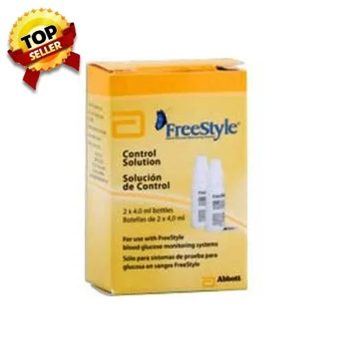 FreeStyle Control Solution 4mL, Red by Therasense – Box of 2