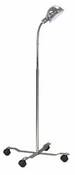 Gooseneck Exam Lamp – Chrome Mobile Base – 3 Prong Plug