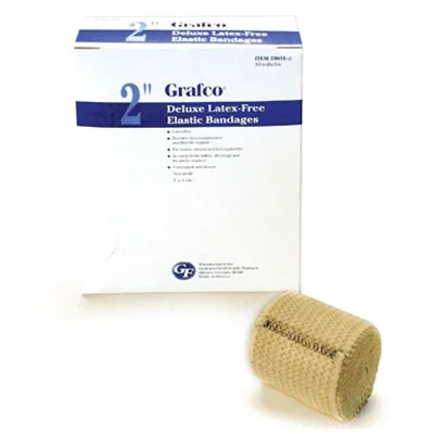 Graham Field 2″ Deluxe Elastic Bandages with Self-closure, 10 Each Per Box