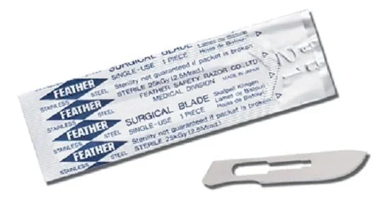 Graham-Field Feather Surgical Blade Conventional Stainless Steel Size 21 Sterile Disposable Individually Wrapped – 2976#21