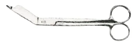 Graham-Field Grafco Bandage Scissors Lister 4-1/2 Inch Length Surgical Grade Stainless Steel NonSterile Finger Ring Handle Angled Blunt/Blunt – 2607