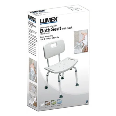 Graham Field Lumex Platinum Collection Bath Seat With Backrest, Retail Packaging, 3 Each Per Case