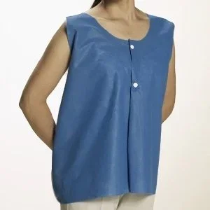 Graham Medical Products Exam Vest Blue / White One Size Fits Most Front Opening Snap Closure Unisex – 70218N